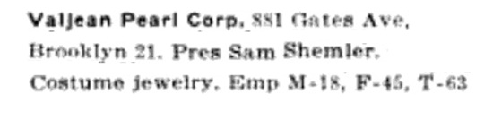Valjean Directory of Manufacturing Firms in New York State, 1953