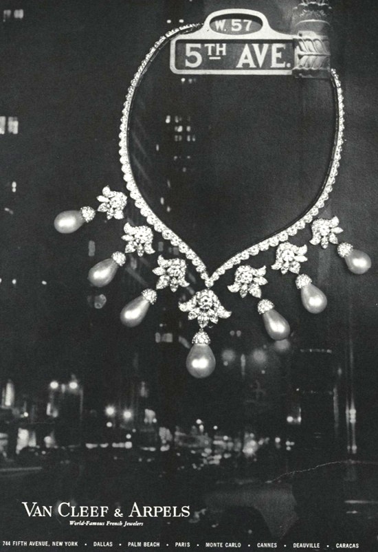 Van Cleef & Arpels Fifth Avenue boutique, Vogue 1956 ad