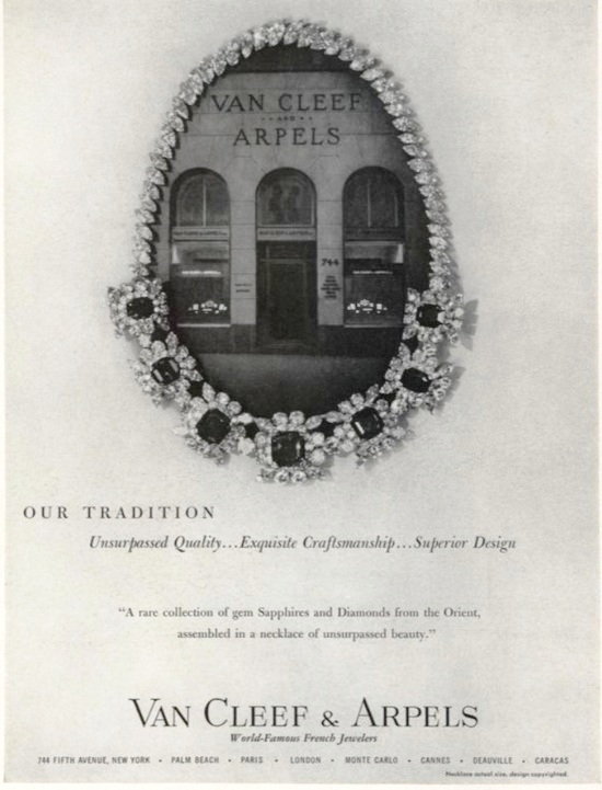 Van Cleef & Arpels Our Tradition Vogue November 1958 ad