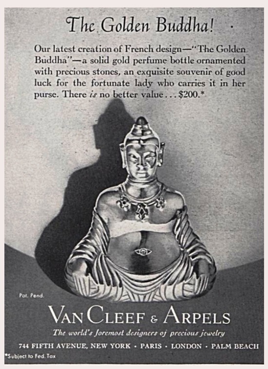 Van Cleef The Golden Buddha Vogue January 1948 ad