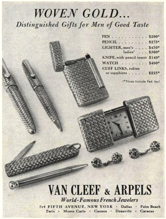 Van Cleef Woven Gold Vogue April 1955