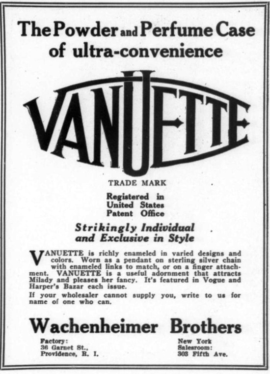 Vanuette trademark, October 1917