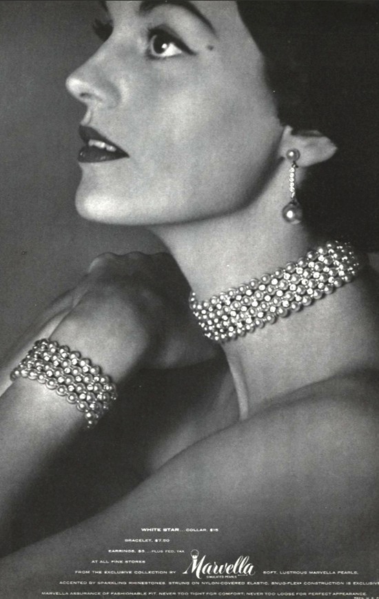 White Star collar, earrings and bracelet, Vogue November 1950