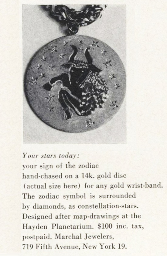Zodiac sign jewelry line hand-chased on a 14 K gold disc, diamonds